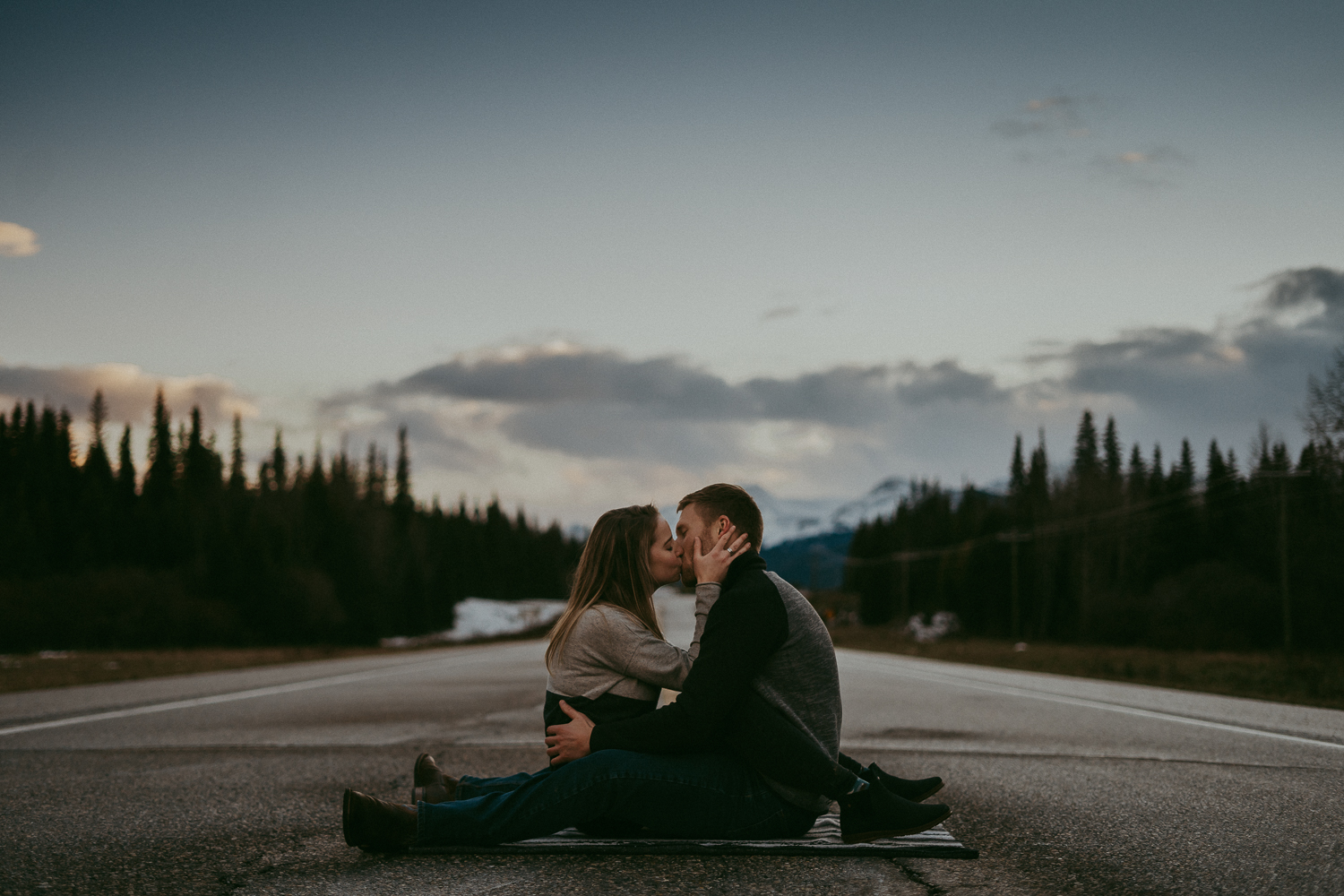 Nordegg and Crescent Falls Couple Adventure Photography Session