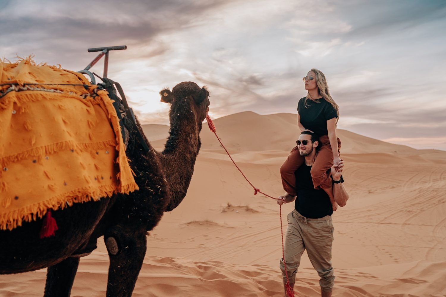Morocco sahara desert engagement photographer couple photos