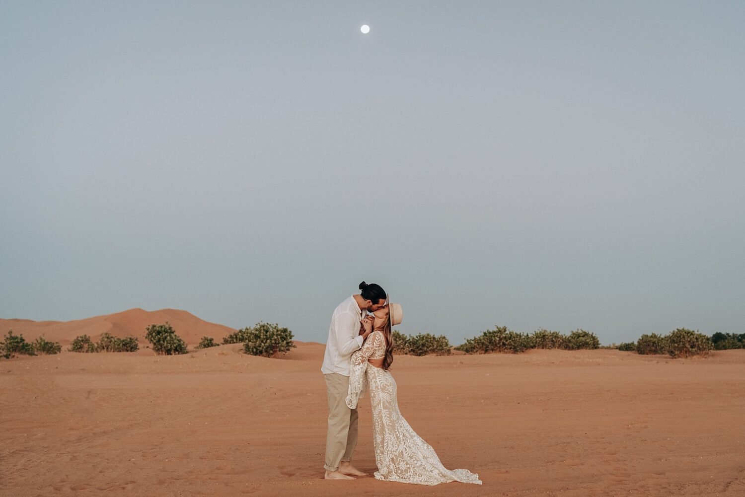 morroco wedding photographer bride and groom portraits in the Sahara desert
